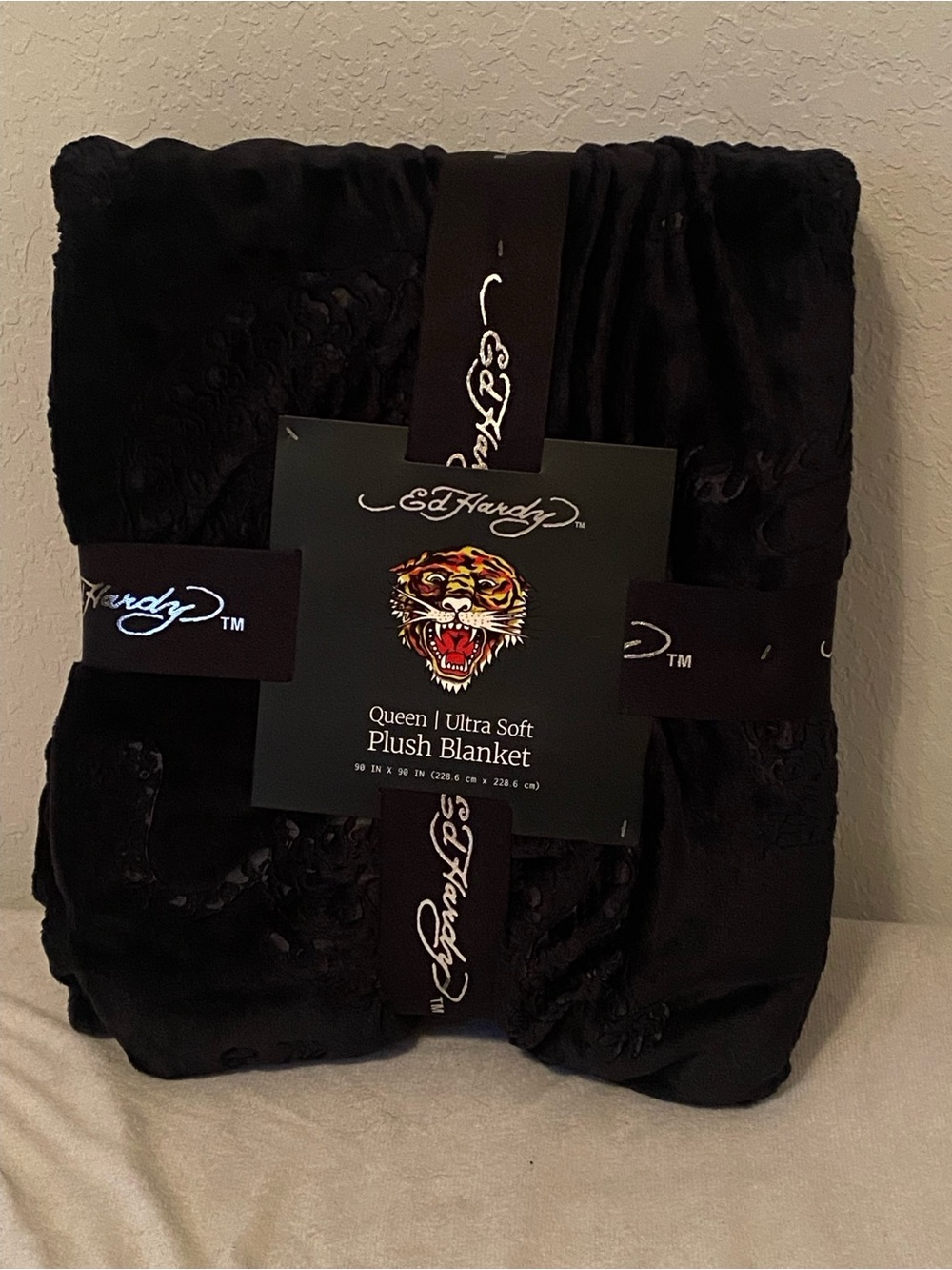 Ed Hardy Black Queen Ultra-Soft Plush Blanket